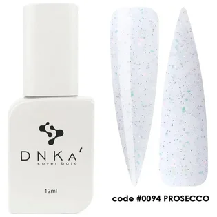 Камуфлююча база для нігтів з поталлю DNKa' Cover Rubber Base French #0094 Prosecco, 12 мл