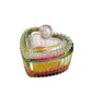 Chameleon Glass Cup, with lid in the shape of a heart