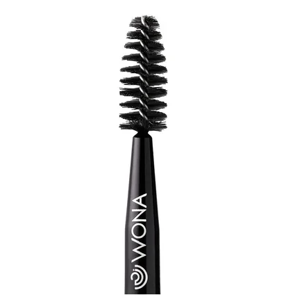 Щіточка з аплікатором для укладання брів Wona Brush & Spatula, чорна