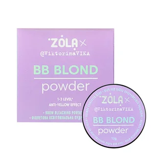 Освітлювальна фіолетова пудра для брів ZOLA BB, Blond Powder, 10 г