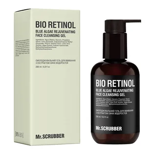 Омолоджуючий гель для вмивання Mr.Scrubber Bio Retinol, з екстрактом синіх водоростей, 200 мл