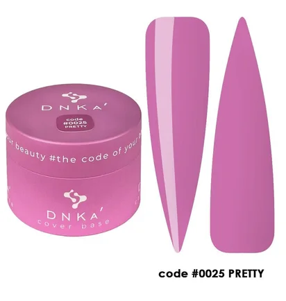 Камуфлююча база для нігтів DNKa' Cover Rubber Base French #0025 Pretty, банка, 30 мл