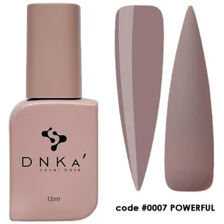 Камуфлююча база для нігтів DNKa' Cover Rubber Base French #0007 Powerful, 12 мл