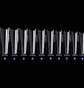 Гелевые типсы Soft Long Coffin #1, прозрачные, 500 шт