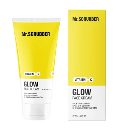 Висвітлювальний крем для обличчя Mr.Scrubber, зі стабільним вітаміном С, 50 мл