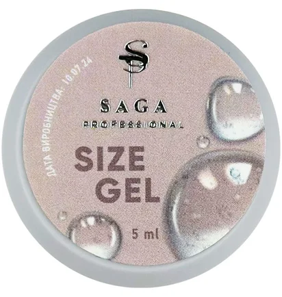 Гель для объемных дизайнов без липкого слоя SAGA Size, 5 г