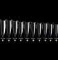 Гелевые типсы Soft Medium Stiletto #1, прозрачные, 500 шт