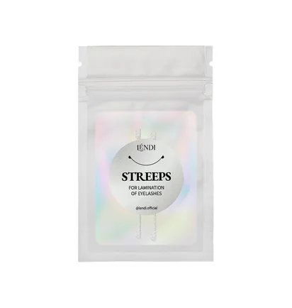 Стрипси для ламінування вій Lendi Streeps for lamination of eyelashes, срібні