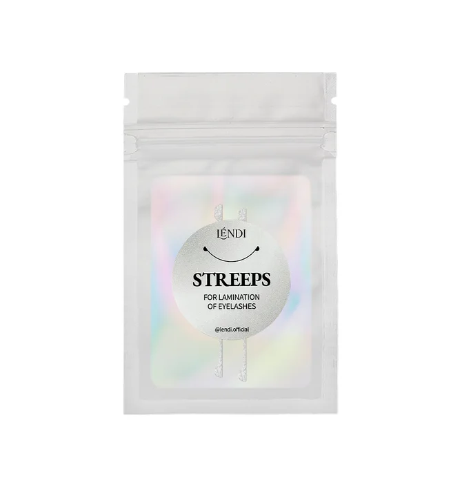 Стрипси для ламінування вій Lendi Streeps for lamination of eyelashes, срібні
