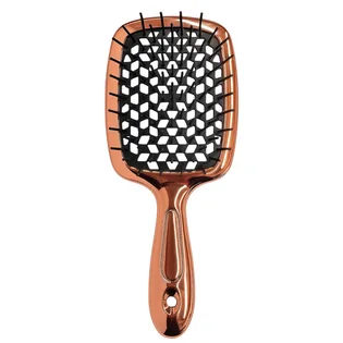 Гребінець для волосся Hollow Comb, чорна середина, ручка рожеве золото