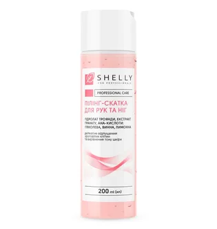 Пилинг-скатка для рук и ног Shelly, с гидролатом розы, экстрактом граната и AHA-кислотами, 200 мл