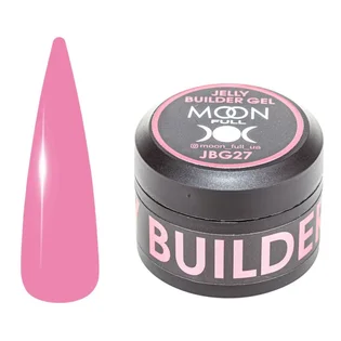 Żel-galaretka do przedłużania paznokci Moon Full Builder #27, różowy półprzezroczysty, 30 ml