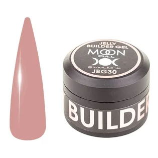 Żel-galaretka do przedłużania paznokci Moon Full Builder #30, mleczna czekolada z różowym, 30 ml