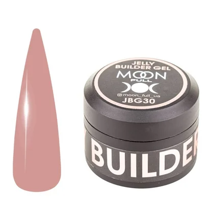 Żel-galaretka do przedłużania paznokci Moon Full Builder #30, mleczna czekolada z różowym, 30 ml
