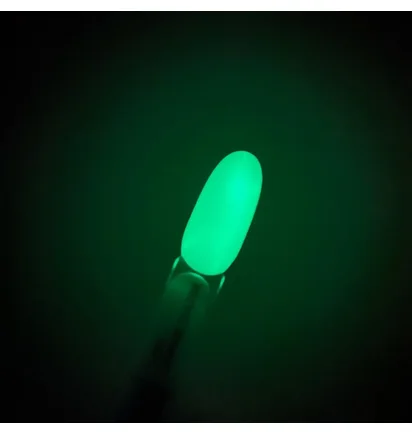 Світний у темряві топ для гель-лаку Luna Moon Top Shine Dark Green, 13 мл