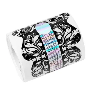 Nail Extension Forms, in roll, with pattern, 100 pcs