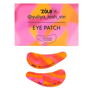 Силіконові патчі ZOLA x Yuliya Lash Vin, рожево-помаранчеві, 1 пара