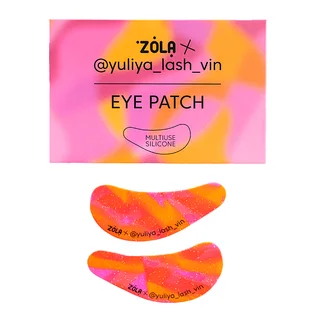 Силиконовые патчи ZOLA x Yuliya Lash Vin, розово-оранжевые, 1 пара