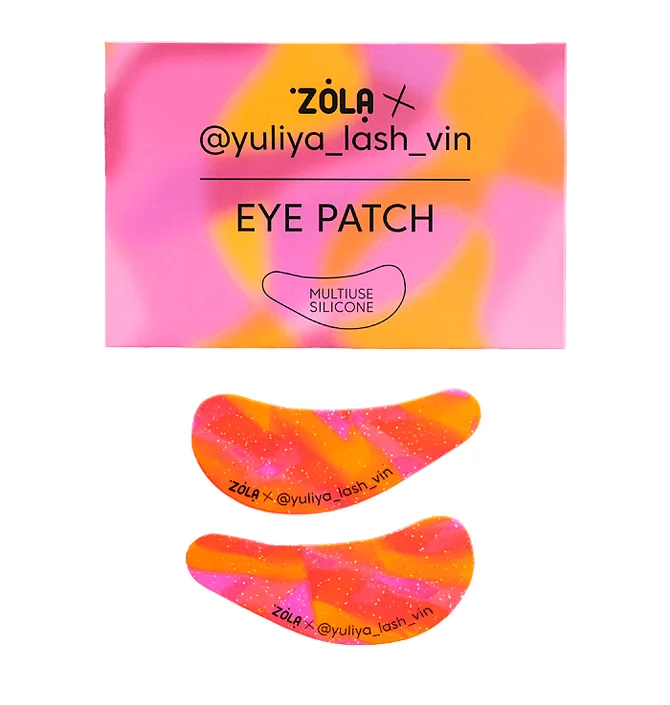 Силиконовые патчи ZOLA x Yuliya Lash Vin, розово-оранжевые, 1 пара