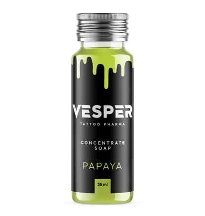 Antybakteryjne mydło-koncentrat do tatuażu Vesper, Papaya, 35 ml