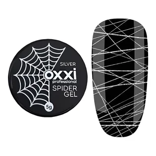 Гель-фарба Oxxi Spider Gel, срібло, 5 мл