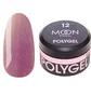 Nail Extension Polygel Moon Full #12, metallic pink with shimmer, 15 ml