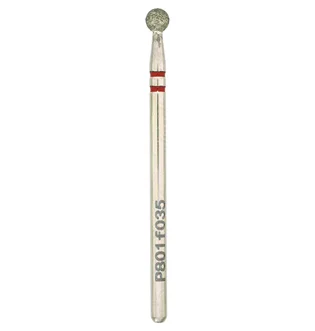 Frez diamentowy Nisima, Kulka P801f035, 3.5 mm, czerwony