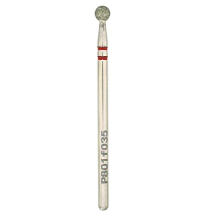 Frez diamentowy Nisima, Kulka P801f035, 3.5 mm, czerwony