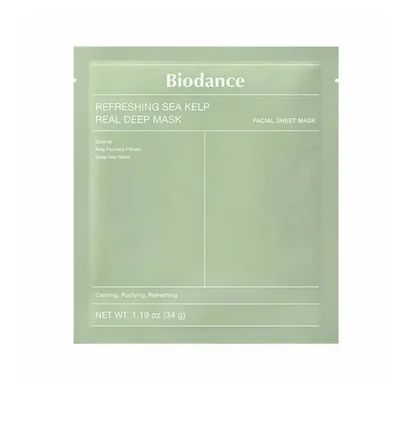 Нічна гідрогелева маска для обличчя Biodance Refreshing Sea Kelp Real Deep Mask, 34 г