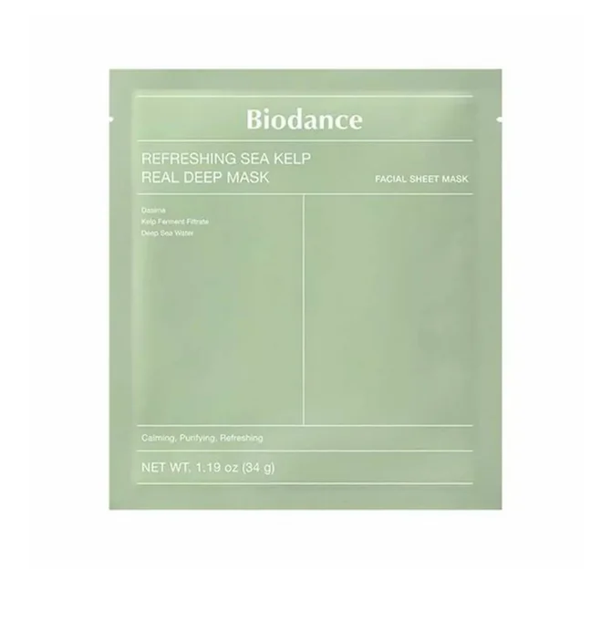 Нічна гідрогелева маска для обличчя Biodance Refreshing Sea Kelp Real Deep Mask, 34 г