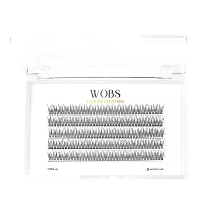 Накладні пучкові вії WoBs Fish Tail 10D, товщина 0.07, довжина 10 мм, 200 шт