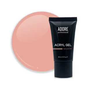 Камуфлюючий акрил-гель для нігтів Adore Professional №04 Natural, 30 мл