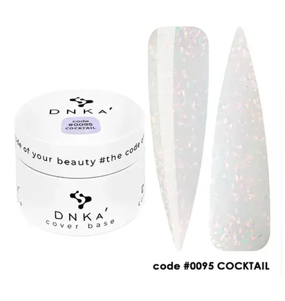 Камуфлююча база для нігтів DNKa' Cover Rubber Base French #0095 Cocktail банка, 30 мл