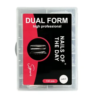 Набір верхніх форм для нарощування Nails Of The Day Dual Form Square, 130 шт