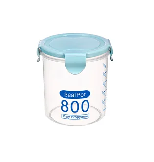 Plastic Container with airtight lid, blue, 800 ml