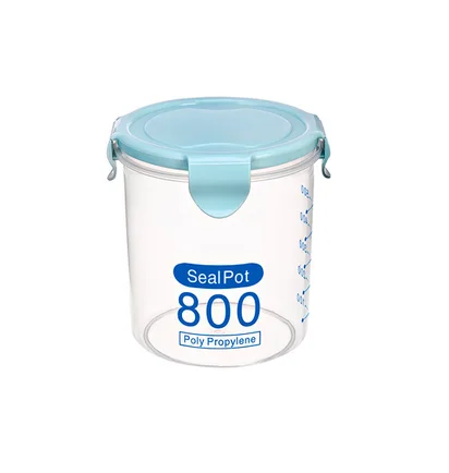 Plastikowy pojemnik z hermetyczną pokrywką, błękitny, 800 ml