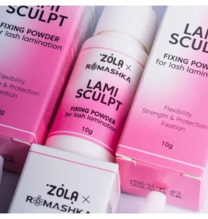 Фиксирующая пудра для ламинирования ресниц ZOLA x Romashka LamiSculpt, 10 г