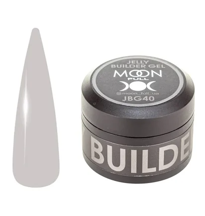 Żel-galaretka do przedłużania paznokci Moon Full Builder #40, jasny szaro-brązowy, 30 ml