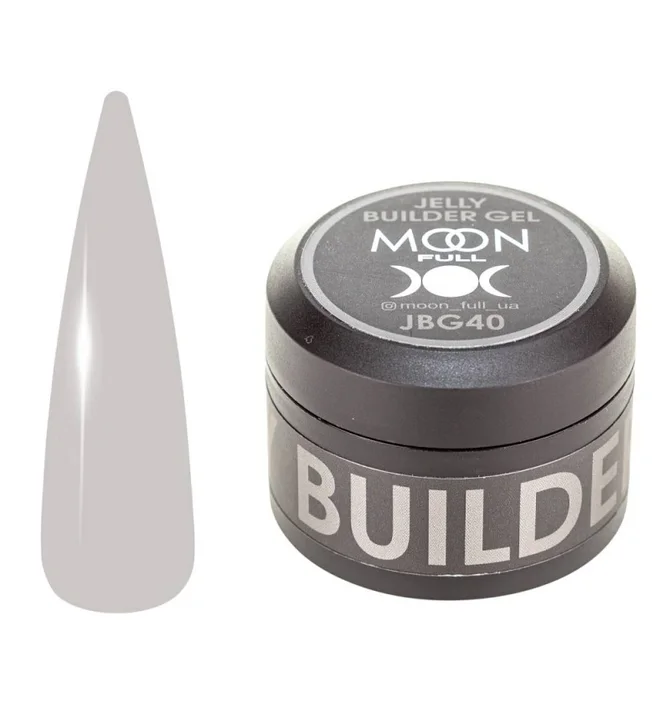 Żel-galaretka do przedłużania paznokci Moon Full Builder #40, jasny szaro-brązowy, 30 ml