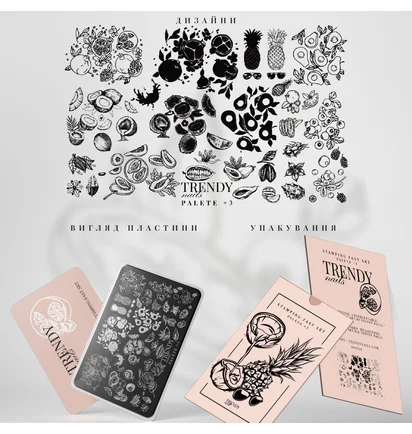 Пластина для стемпінгу Trendy Nails Stamping Palette #3
