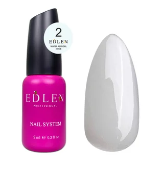 Акрил-гель для нігтів Edlen Water Acrygel Nude #02, 9 мл
