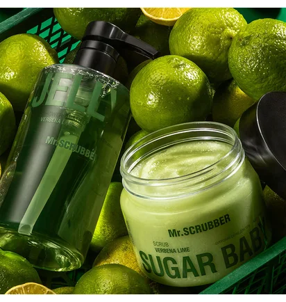 Sugar Body Scrub Mr.Scrubber Sugar Baby, Verbena Lime, 450 g