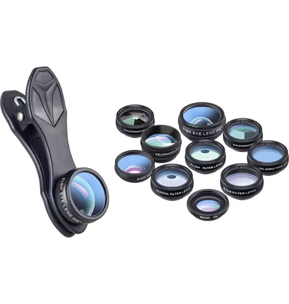 Набір лінз для телефону Apexel 10-in-1 Phone Lens Kit APL-DG10 у чохлі