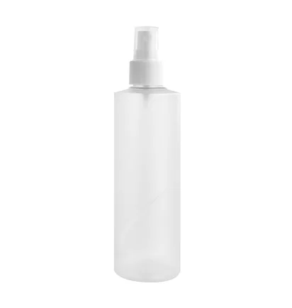 Plastic Bottle, matte, with white plastic spray, 250 ml