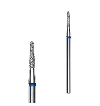 Frez diamentowy Staleks Expert, Ścięty stożek, 1.8×8 mm, niebieski