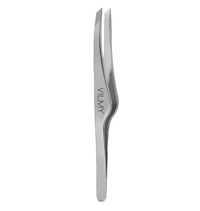 Angled Brow Tweezers Vilmy SW, silver