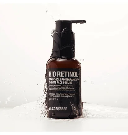 Ензимний гель-пілінг для обличчя Mr.Scrubber Bio Retinol, з бакучіолом та ензимом гранату, 100 мл