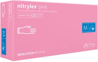 Nitrile Gloves Nitrylex, pink, size M, 100 pcs