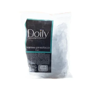 Пов'язка для волосся Doily, зі спанбонду, біла, 10 шт