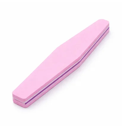Blok polerski do manicure SunShine, 100/180 grit, różowy, 177×32×13 mm